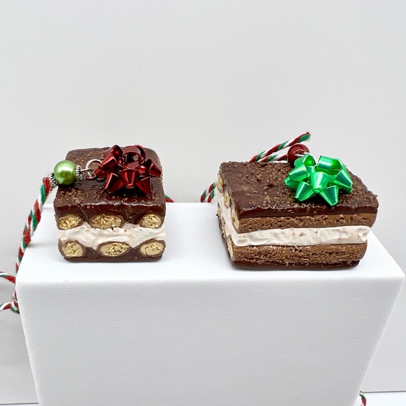 Tiramisu Christmas Ornament – Handmade Clay Italian Dessert Ornament - Picture 8 of 16